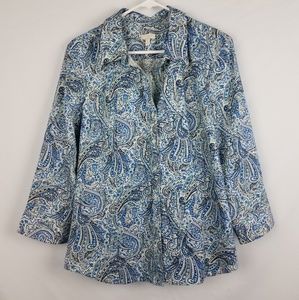 Talbots Button Down Top 16